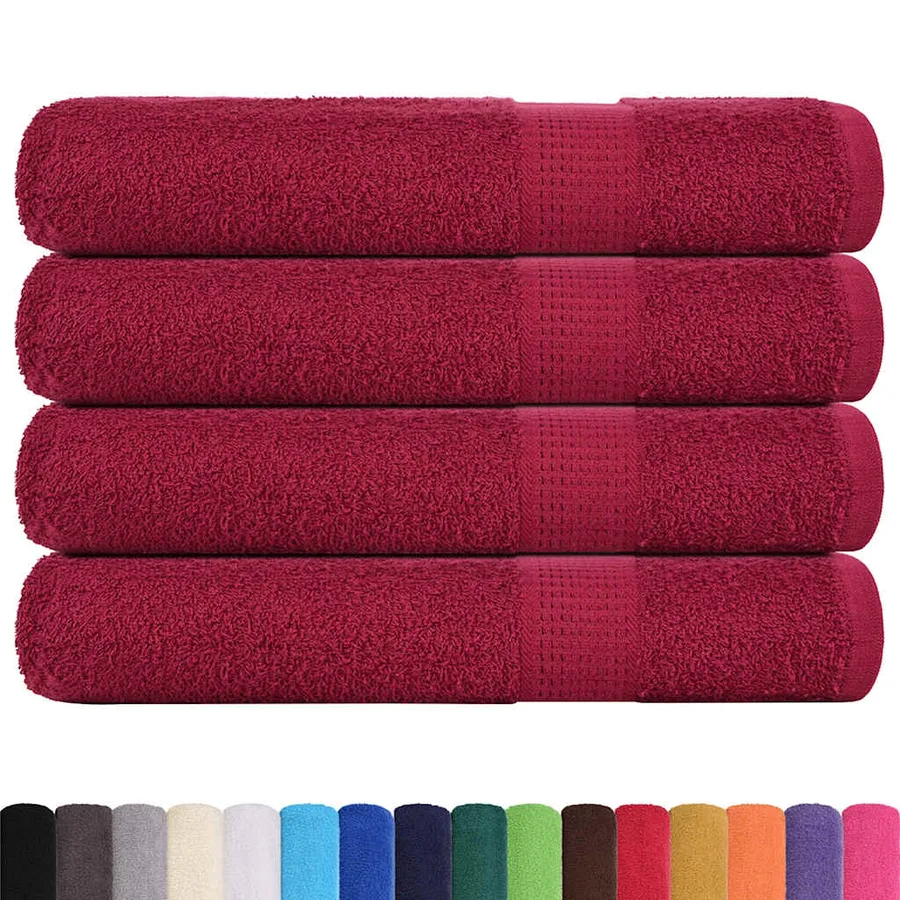 Serviettes de sauna FROGN 4 pcs bordeaux 80x200cm 360 g/m² - 2