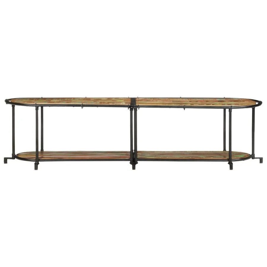 Meuble TV 160x42x40 cm bois massif de récupération - 4