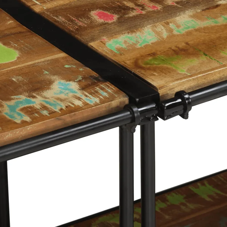 Meuble TV 160x42x40 cm bois massif de récupération - 6