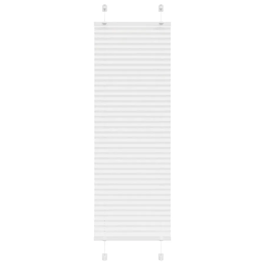 Store plissé blanc 45x100 cm largeur du tissu 44,4 cm polyester