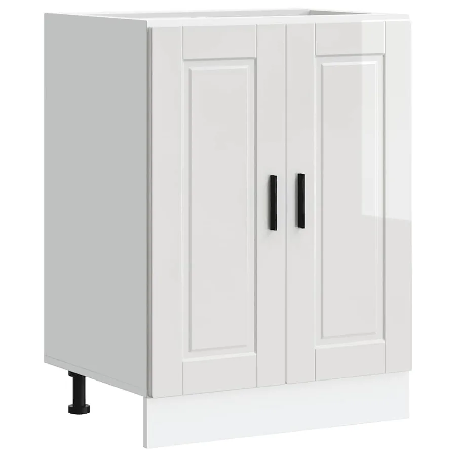 Armoire de cuisine Porto blanc brillant bois ingénierie - 2