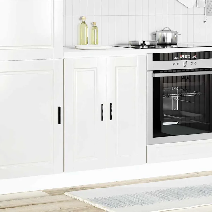 Armoire de cuisine Porto blanc brillant bois ingénierie - 3