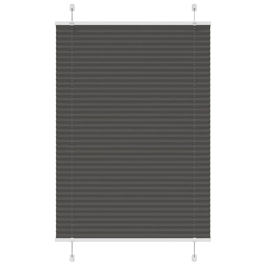 Store plissé noir 85x150 cm largeur du tissu 84,4 cm polyester