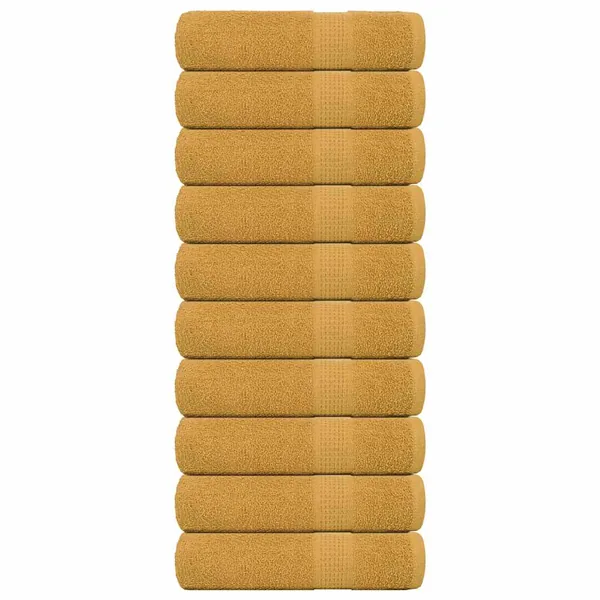 Serviettes de bain FROGN 10 pcs doré 100x150 cm 360 g/m²