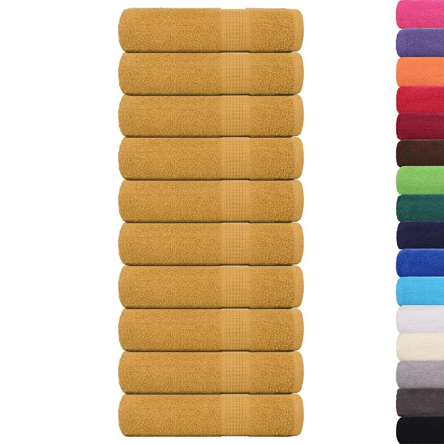 Serviettes de bain FROGN 10 pcs doré 100x150 cm 360 g/m² - 2