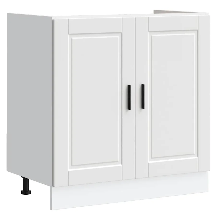 Meuble bas pour évier Porto blanc 80x46x81,5 cm bois ingénierie - 2