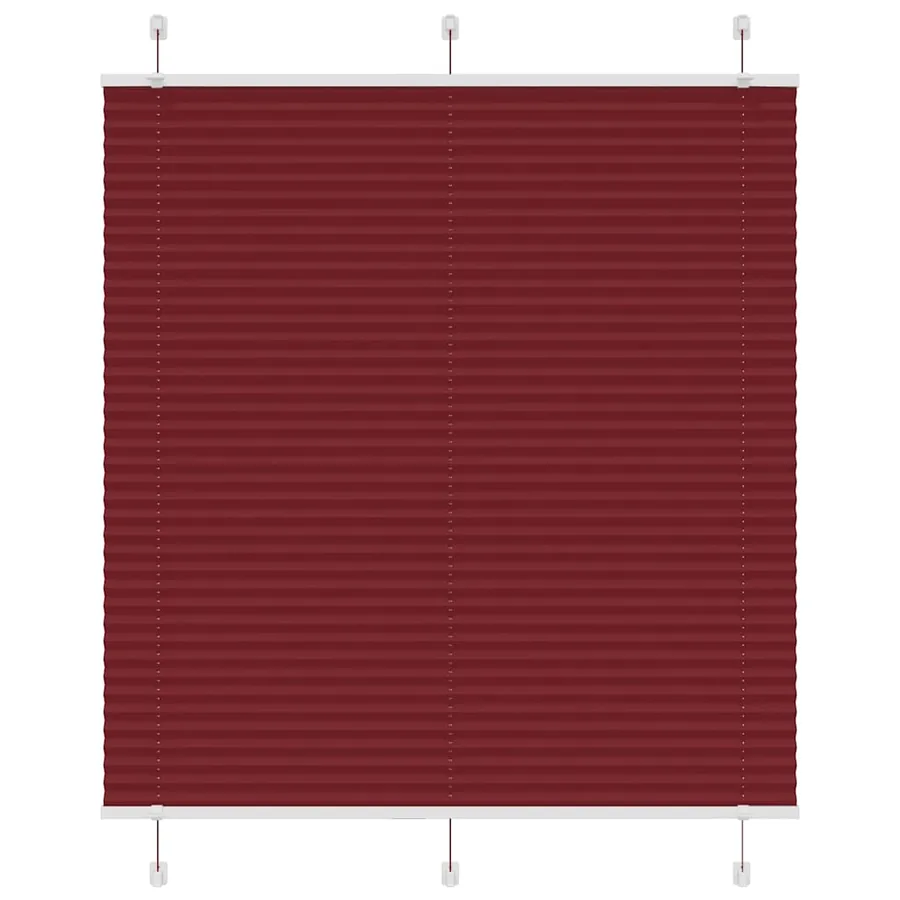 Store plissé rouge bordeaux 115x100 cm largeur du tissu 114,4cm