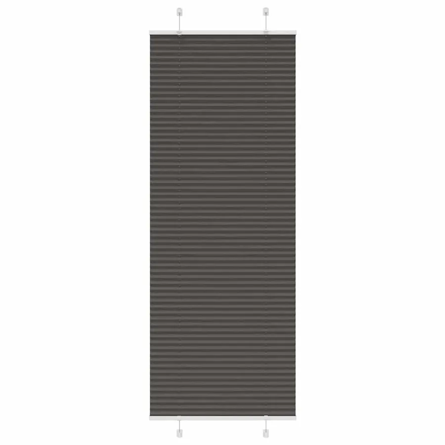 Store plissé noir 80x200 cm largeur du tissu 79,4 cm polyester