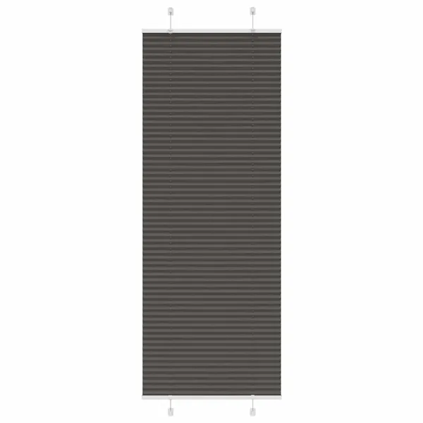 Store plissé noir 80x200 cm largeur du tissu 79,4 cm polyester