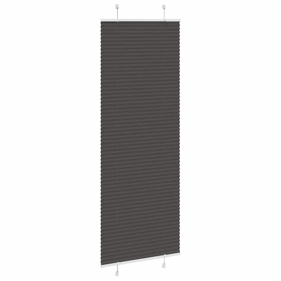 Store plissé noir 80x200 cm largeur du tissu 79,4 cm polyester - 3