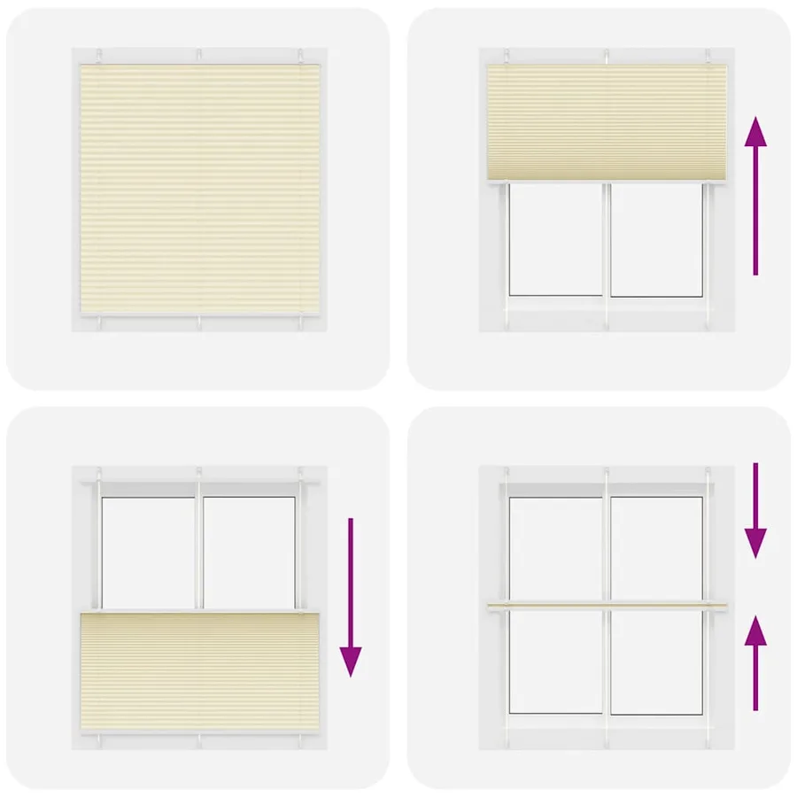 Store plissé crème 115x150cm largeur du tissu 114,4cm polyester - 5