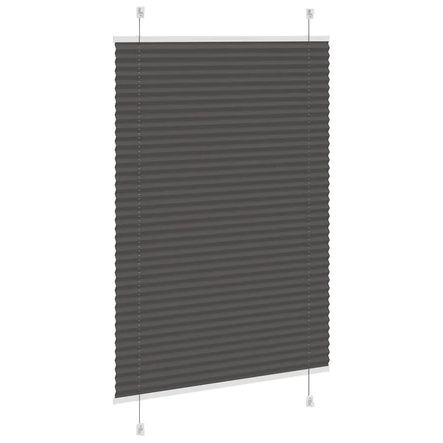 Store plissé noir 85x100 cm largeur du tissu 84,4 cm polyester - 4