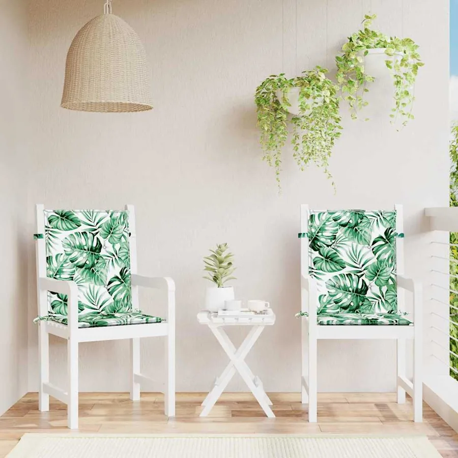 Coussins de dossier 2 pc Motif feuille 100 x 50 x 3 cm