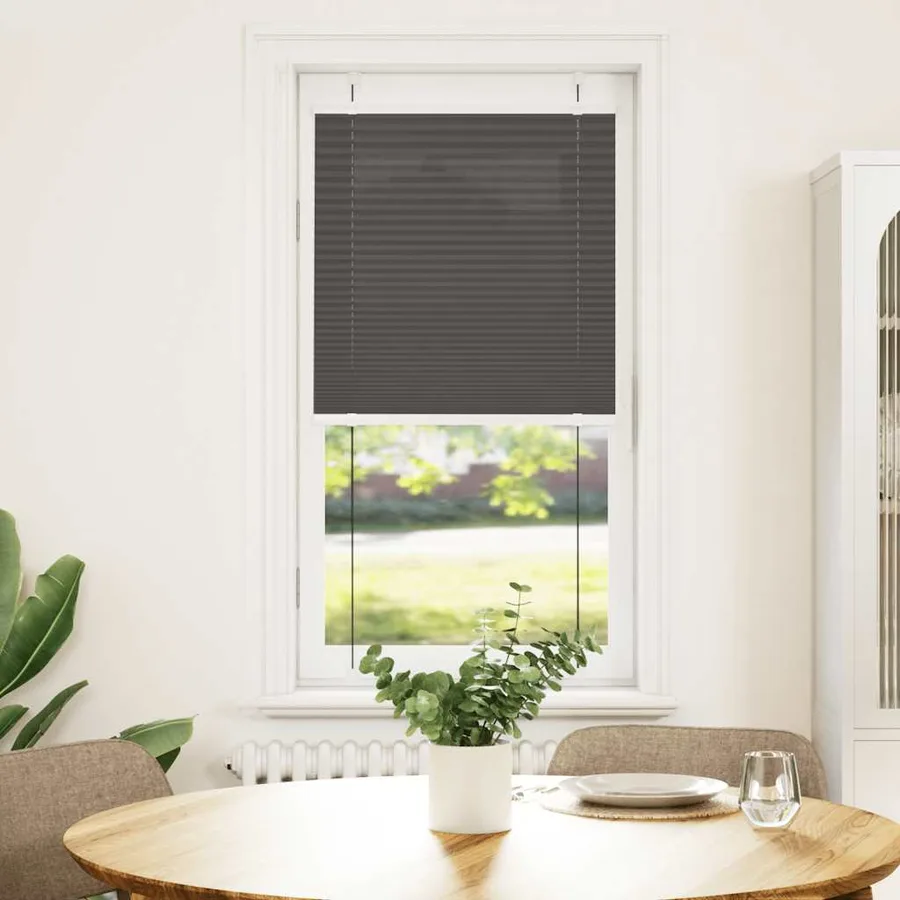 Store plissé noir 60x150 cm largeur du tissu 59,4 cm polyester - 2