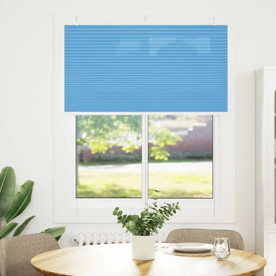 Store plissé bleu 110x150 cm largeur du tissu 109,4cm polyester - 2