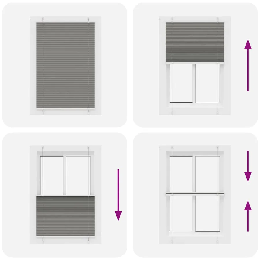 Store plissé anthracite 85x100 cm largeur du tissu 84,4 cm - 7