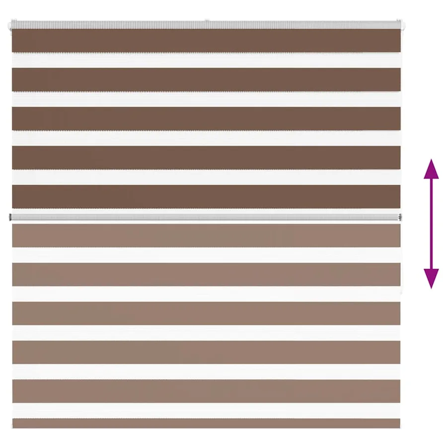Store zèbre marron 140x150cm largeur du tissu 135,9cm polyester - 5