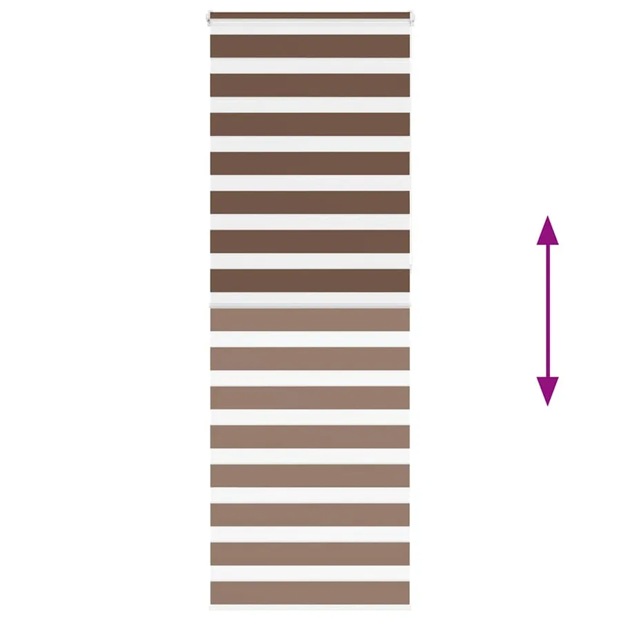 Store zèbre marron 70x230 cm largeur du tissu 65,9 cm polyester - 5
