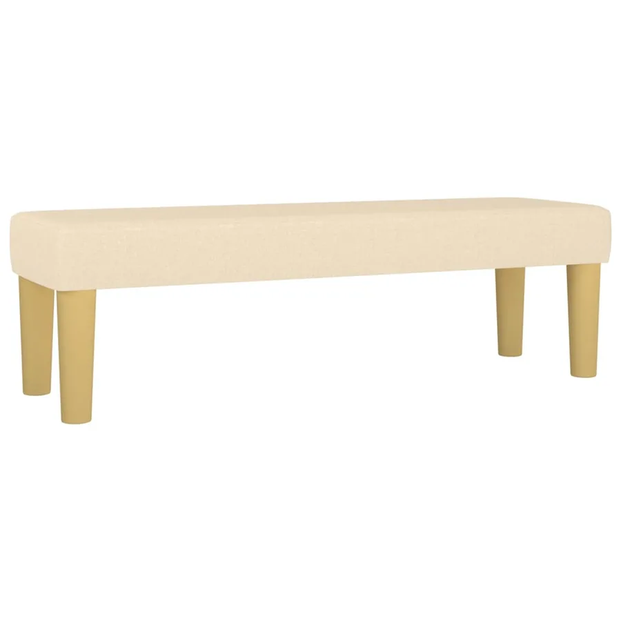 Sommier à lattes de lit avec matelas Crème 200x200 cm Tissu - 7