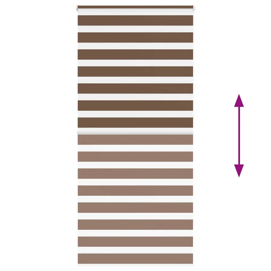 Store zèbre marron 110x230cm largeur du tissu 105,9cm polyester - 5