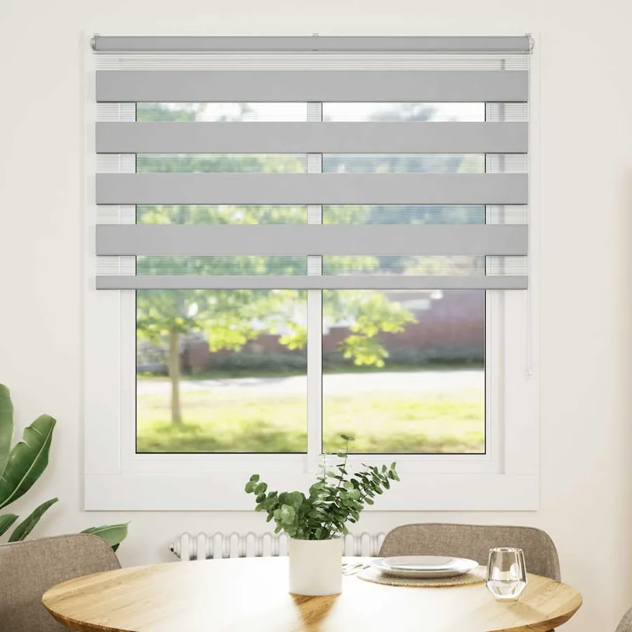 Store zèbre gris clair largeur du tissu 120,9 cm polyester - 2