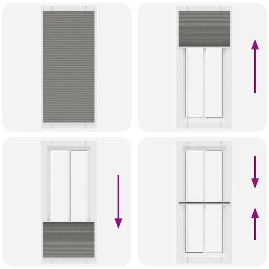 Store plissé anthracite 100x200 cm largeur du tissu 99,4 cm - 7