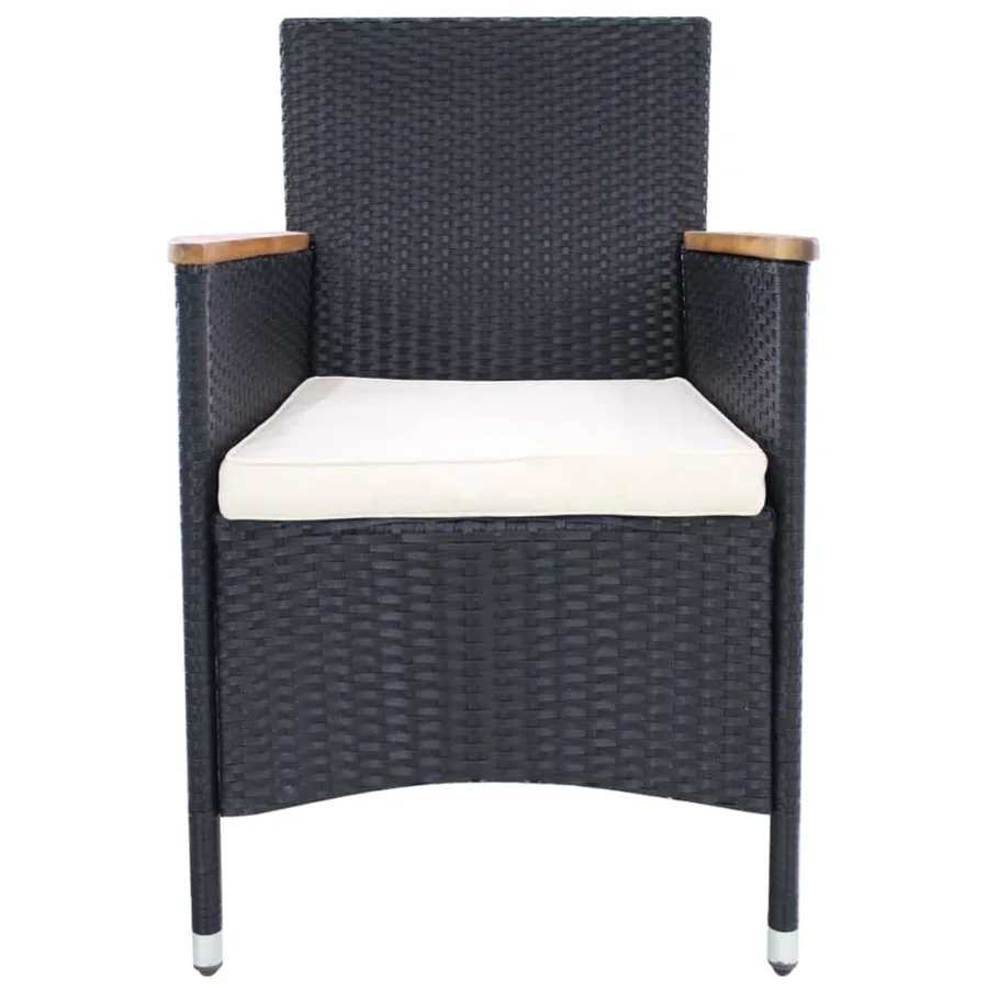 Ensemble à manger d'extérieur 7 pcs Résine tressée et acacia - 4