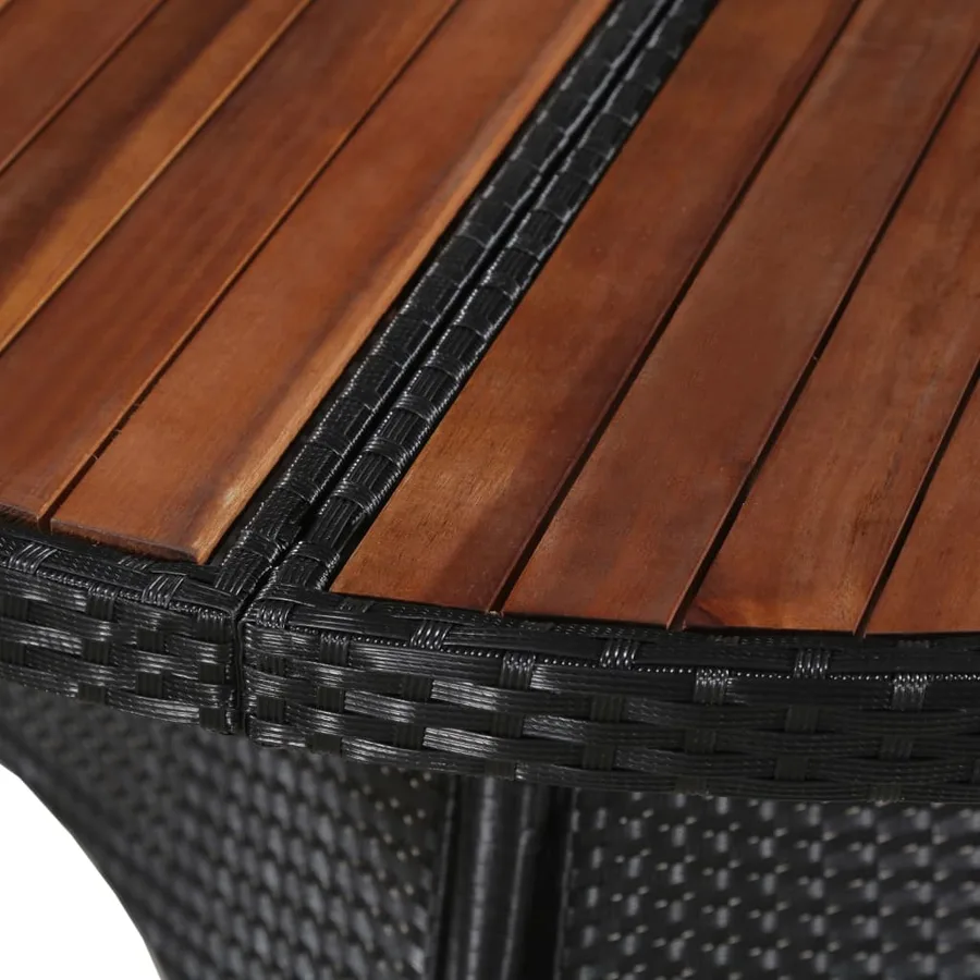Ensemble à manger d'extérieur 7 pcs Résine tressée et acacia - 5