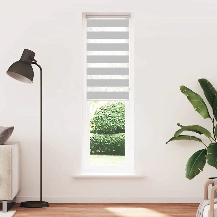 Store zèbre gris clair largeur du tissu 60,9 cm polyester - 2