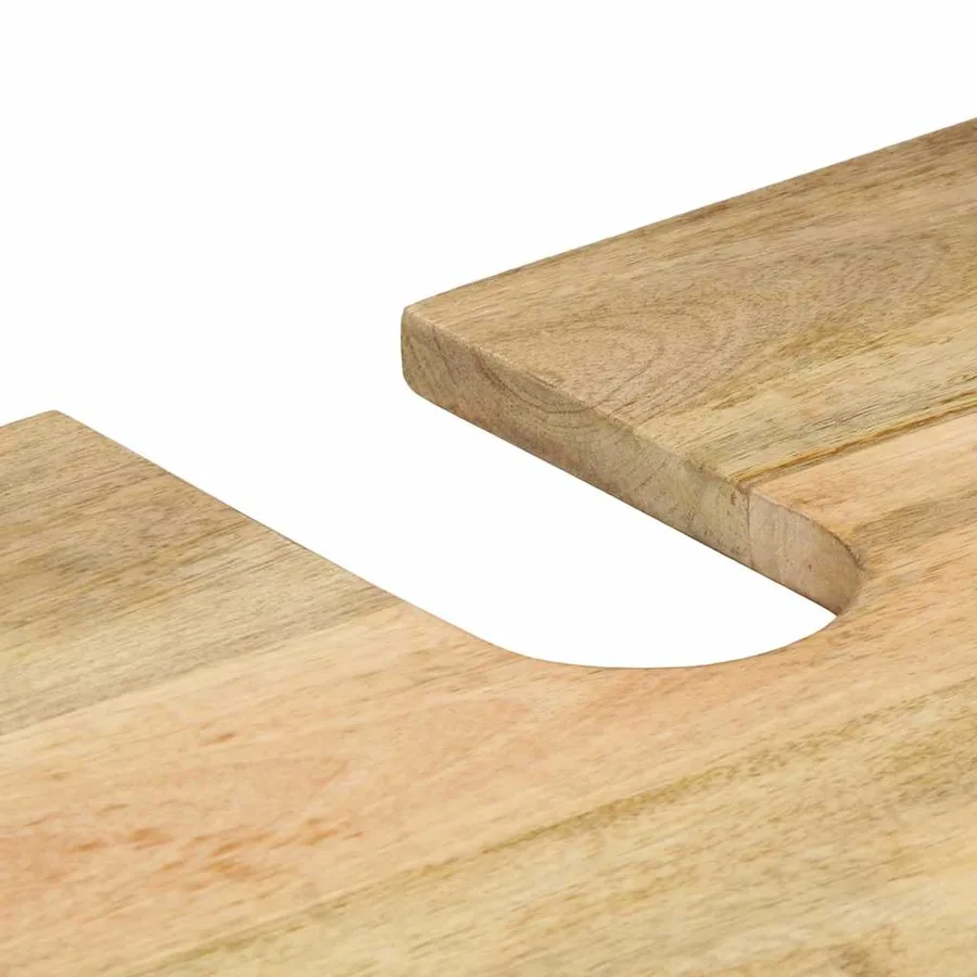 Ensemble de meubles salle de bain 2 pcs bois de manguier massif - 9