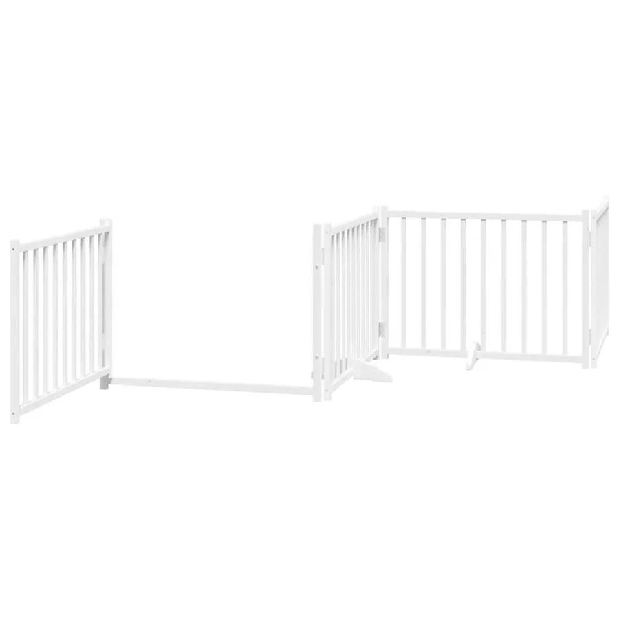 Barrière pour chiens avec porte 4 panneaux bois de sapin massif - 4
