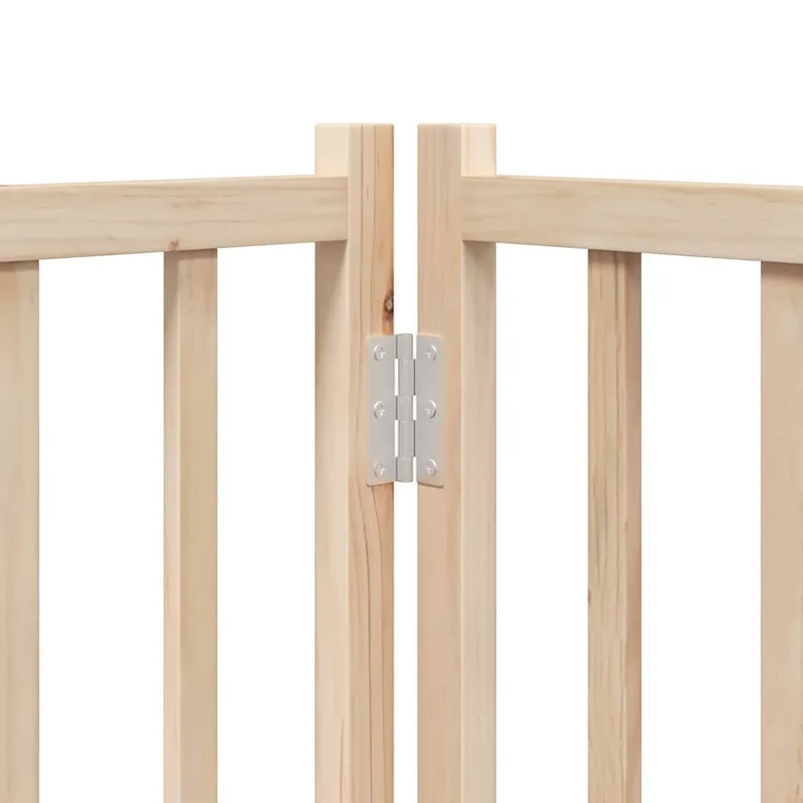 Barrière pour chiens avec porte 6 panneaux bois de sapin massif - 10