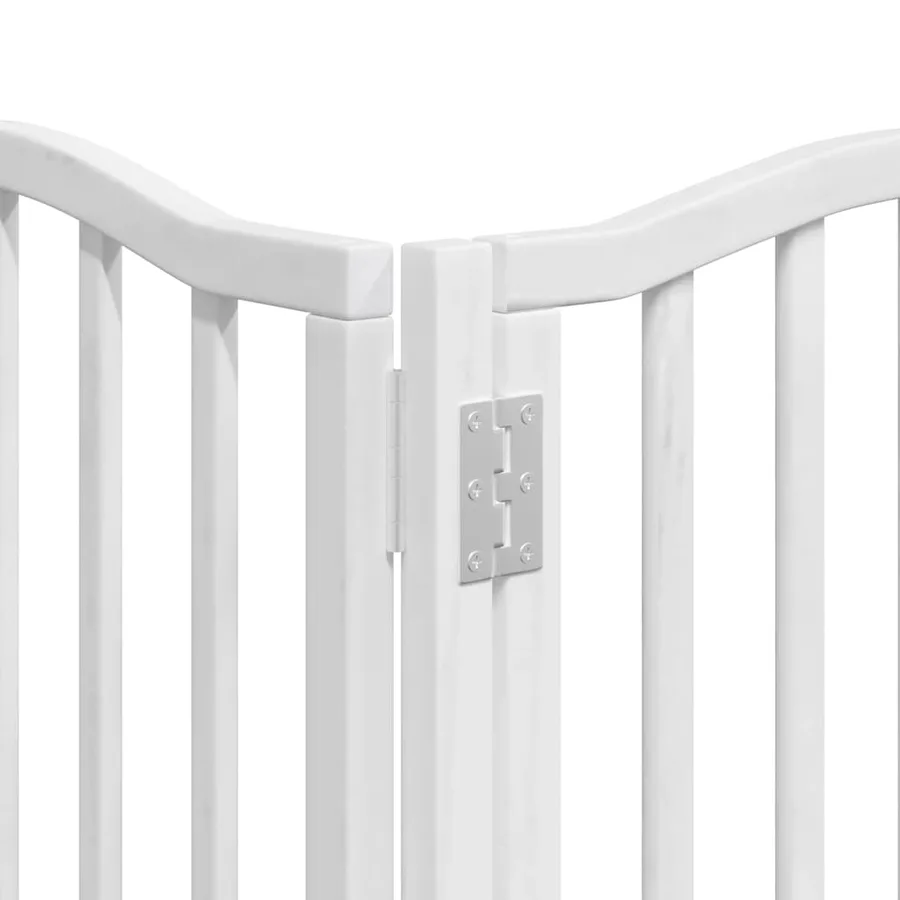 Barrière pour chien porte pliable 15 panneaux bois de peuplier - 10