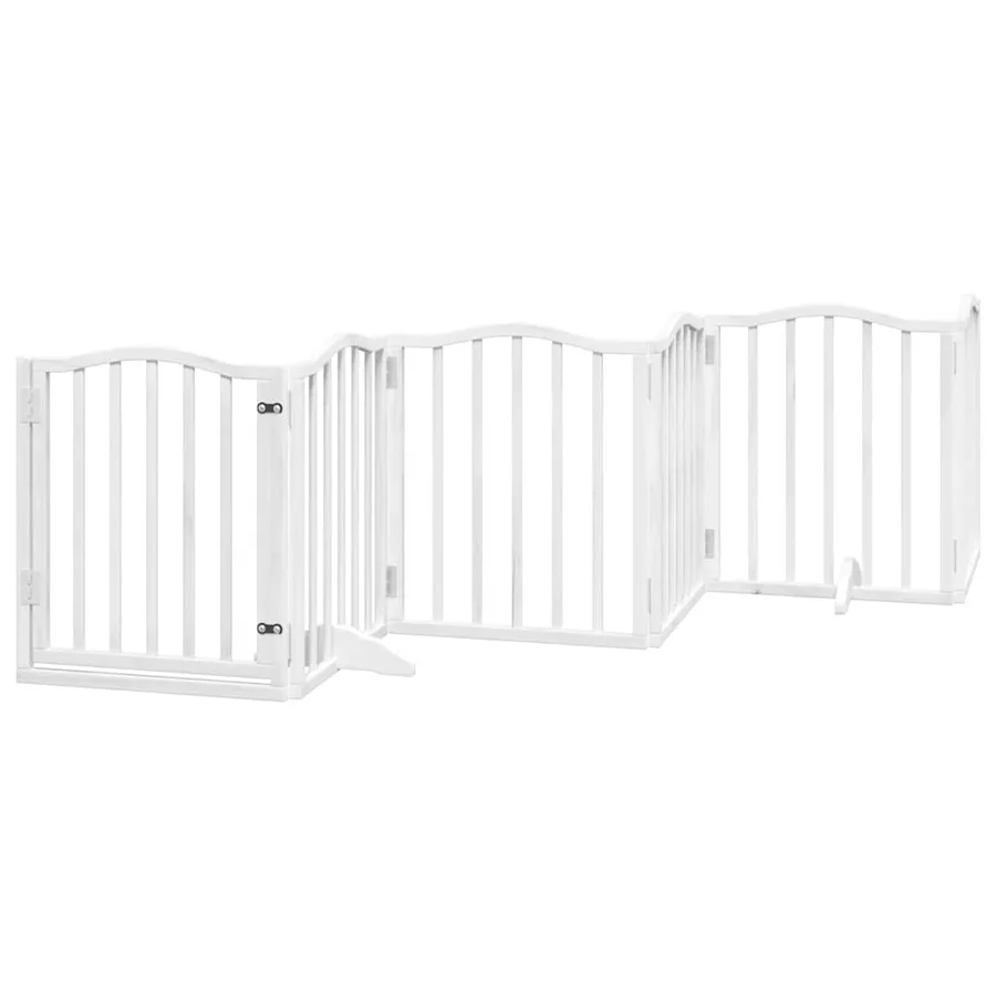 Barrière pour chien porte pliable 15 panneaux bois de peuplier - 4
