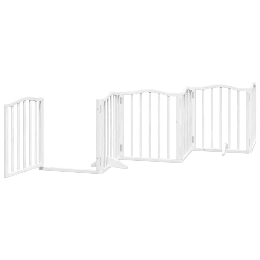 Barrière pour chien porte pliable 15 panneaux bois de peuplier - 5