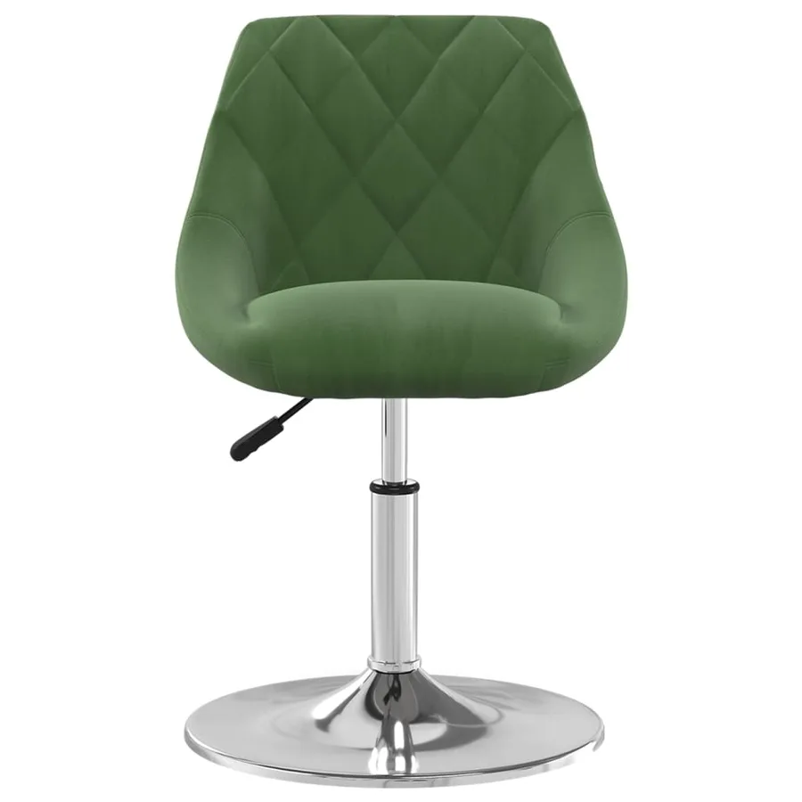 Chaises pivotantes à manger lot de 2 Vert foncé Velours - 4