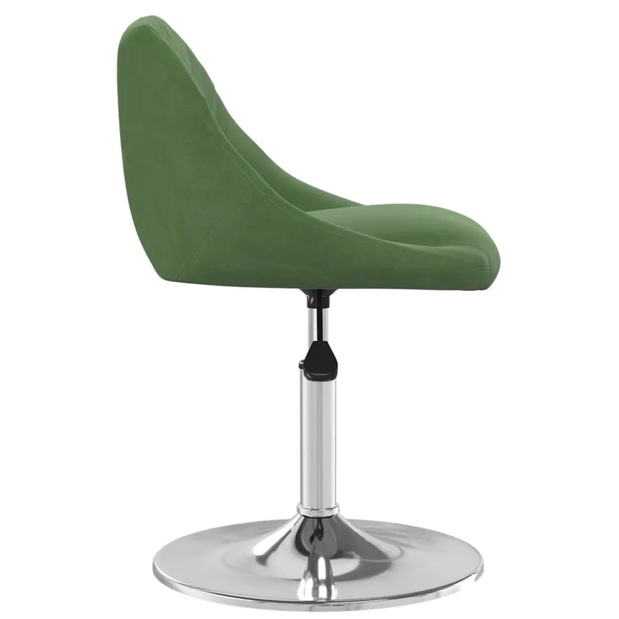 Chaises pivotantes à manger lot de 2 Vert foncé Velours - 5