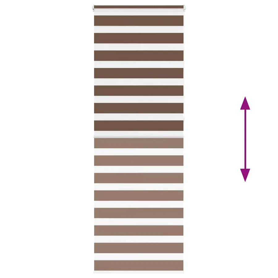 Store zèbre marron 80x230 cm largeur du tissu 75,9 cm polyester - 5