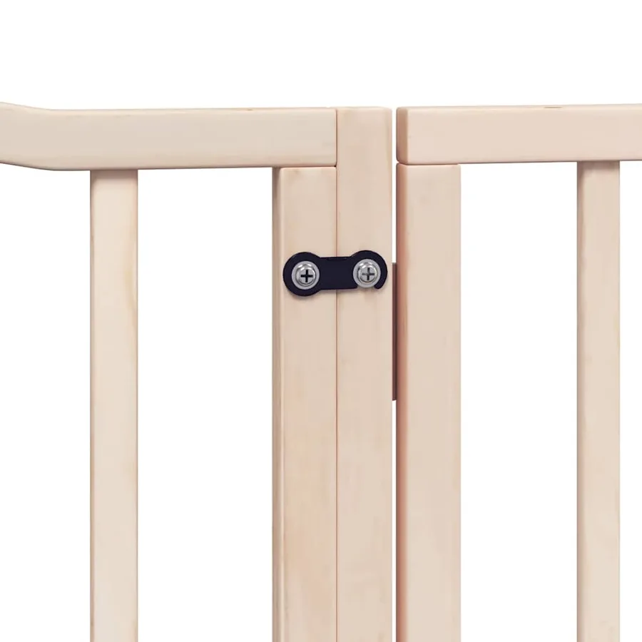 Barrière pour chien porte pliable 10 panneaux bois de peuplier - 7
