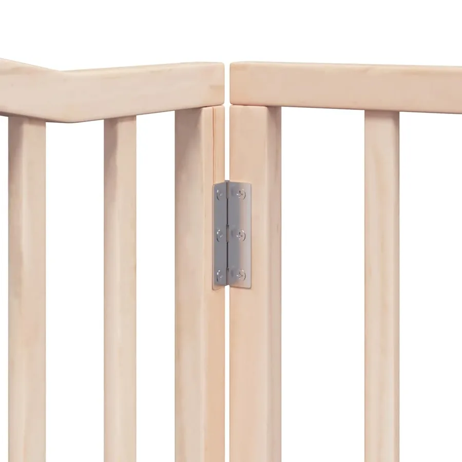 Barrière pour chien porte pliable 10 panneaux bois de peuplier - 9