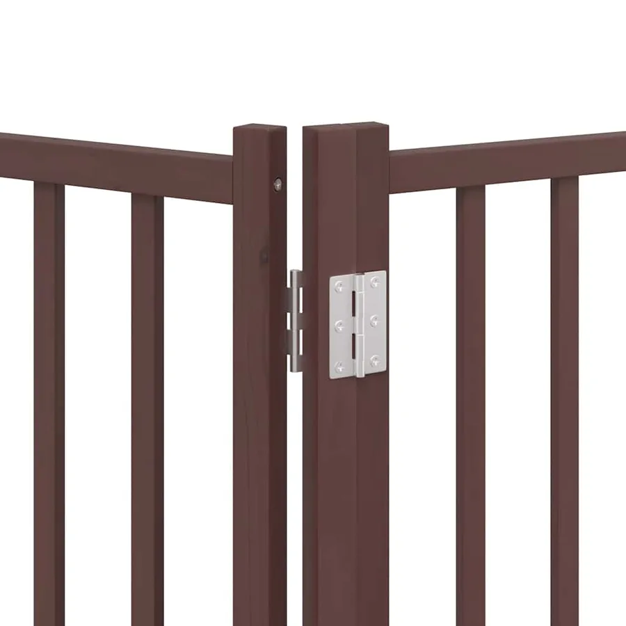 Barrière pour chien porte pliable 12 panneaux bois de peuplier - 11