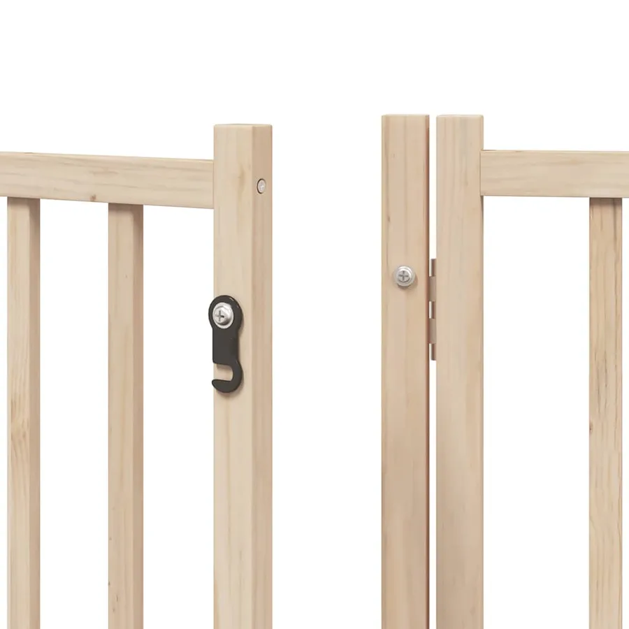 Barrière pour chien porte pliable 10 panneaux bois de peuplier - 10