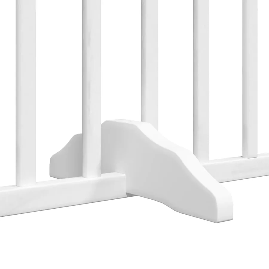 Barrière pour chien porte pliable 6panneaux blanc bois peuplier - 7