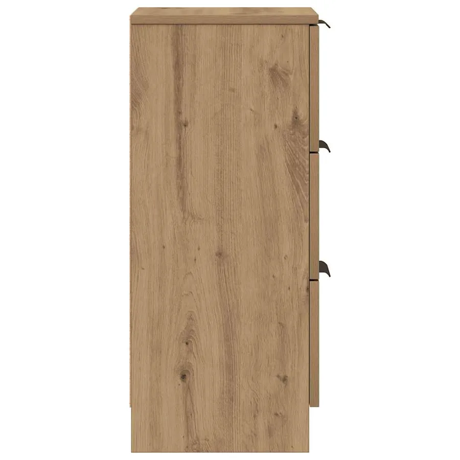 Buffets 2 pcs chêne artisanal 30x30x70 cm bois d'ingénierie - 7