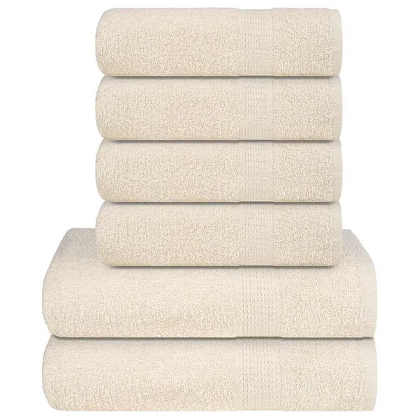 Ensemble de serviettes FROGN 6 pcs crème 360 g/m²
