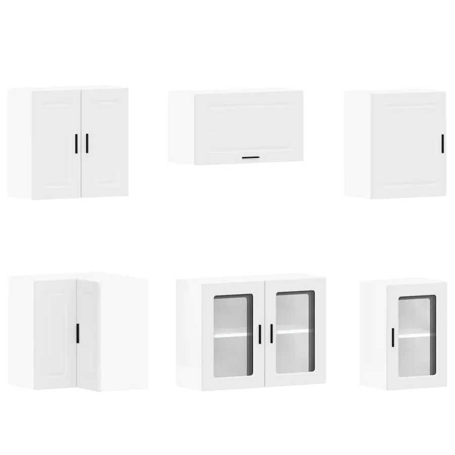 Ensemble d'armoires cuisine 11pcs Porto blanc bois d'ingénierie - 5