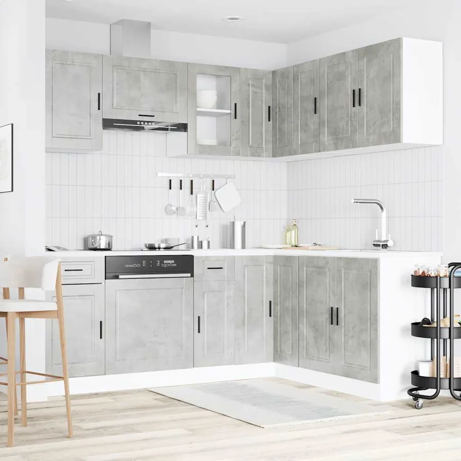 Ensemble d'armoires de cuisine 11 pcs Porto bois d'ingénierie - 3