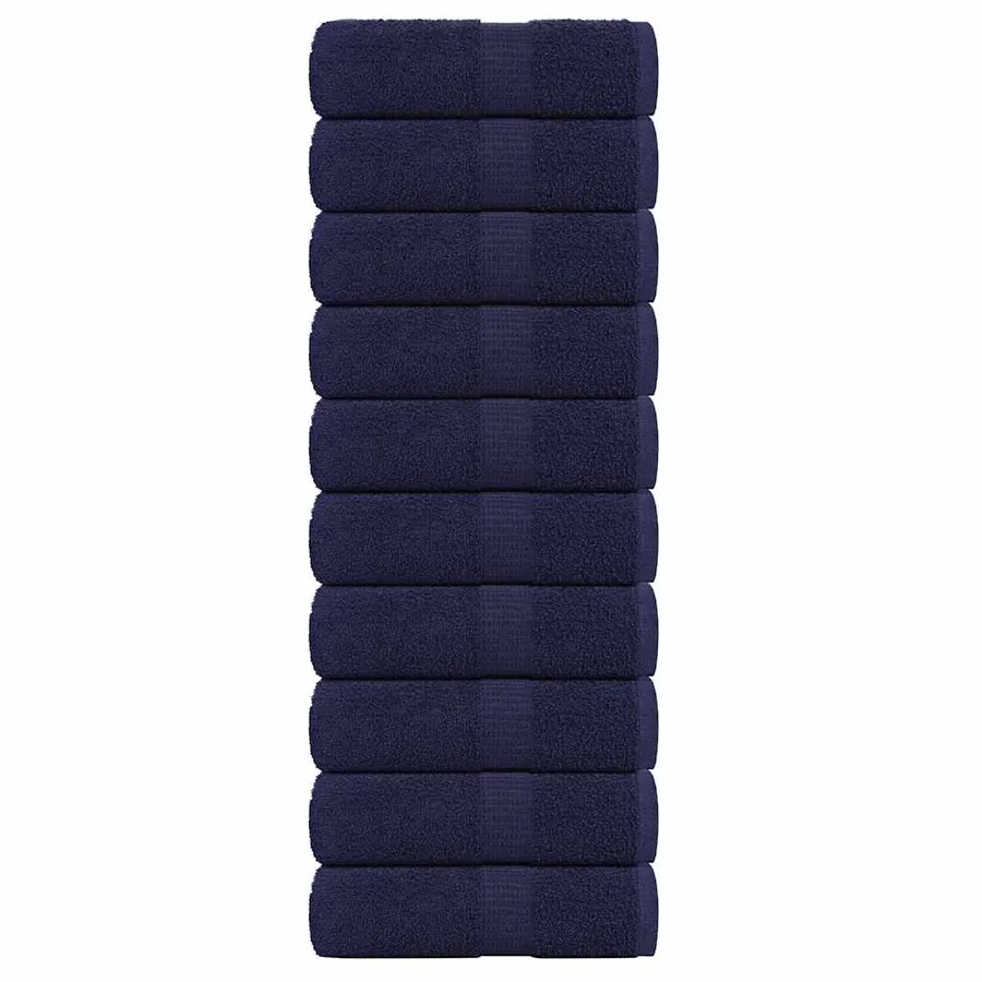 Serviettes de toilette FROGN 10 pièces Bleu marine 30x30 cm 360 g/m²