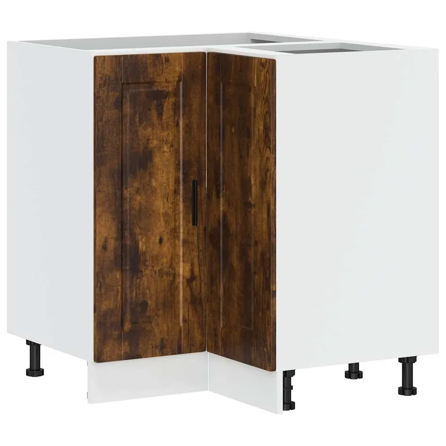 Armoire d'angle de cuisine Porto chêne fumé bois d'ingénierie - 2