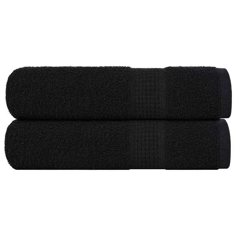 Serviettes de douche FROGN 2 pcs noir 70x140 cm 360 g/m²